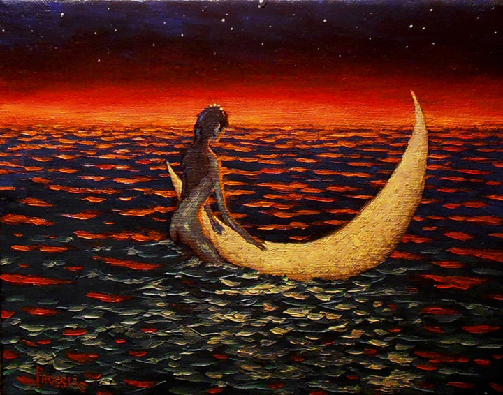 She Plucked The Moon From The Sky To Use As Her Boat